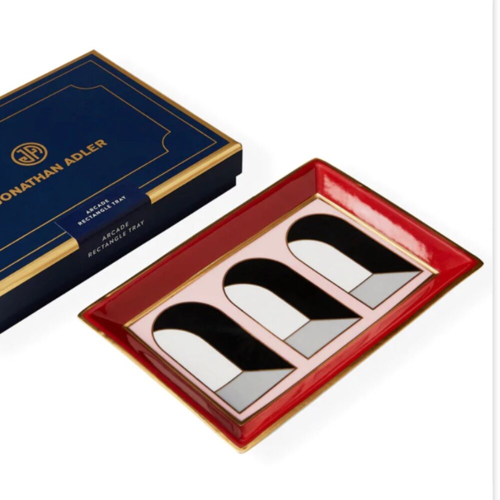 Jonathan Adler Arcade Trinket Tray ... Arcade Lacquer Tray, EUC